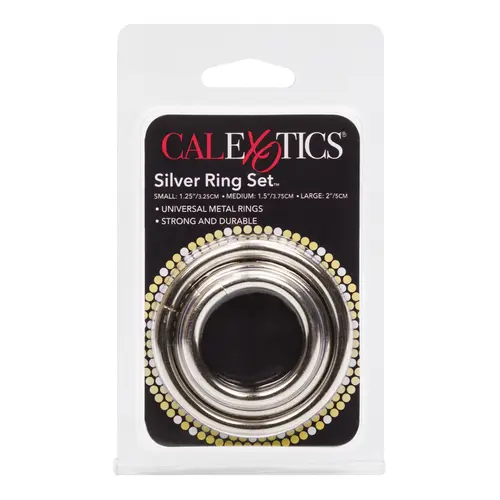 Vòng đeo Dương Vật Inox Cal Exotic Silver Ring Set
